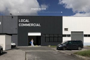 location Local commercial / entrepôt 361m² avec bureaux Longuenesse